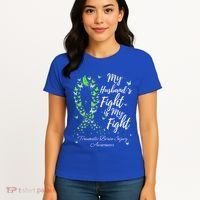 My Husband’s Fight My Fight Traumatic Brain Injury Awareness Gift Women's T-Shirt thumb 4
