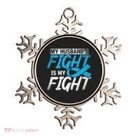 My Husbands Fight Is My Fight Prostate Cancer Awareness Gift Ornament thumb 0