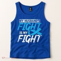 My Husbands Fight Is My Fight Prostate Cancer Awareness Gift Tank Top thumb 2