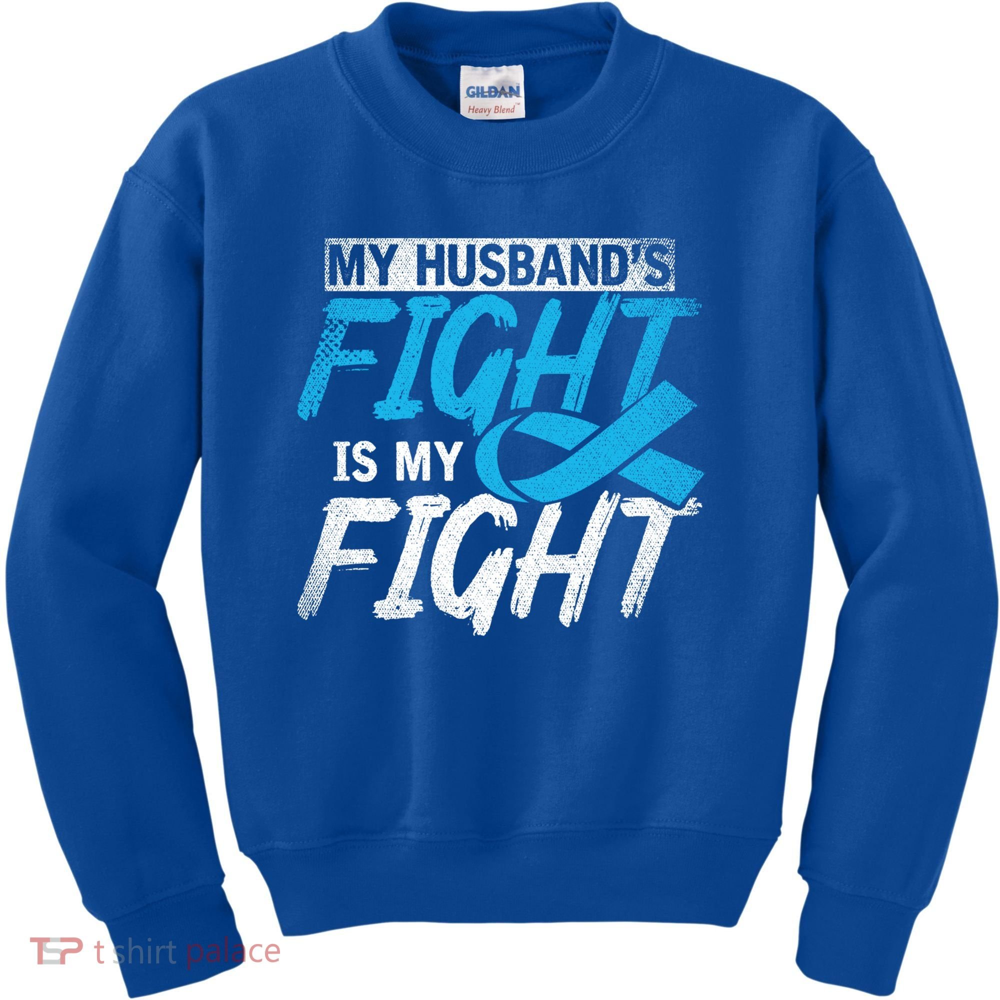 My Husbands Fight Is My Fight Prostate Cancer Awareness Gift Kids Sweatshirt