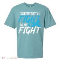 My Husbands Fight Is My Fight Prostate Cancer Awareness Gift Sueded Cloud Jersey T-Shirt thumb 0