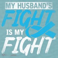 My Husbands Fight Is My Fight Prostate Cancer Awareness Gift Sueded Cloud Jersey T-Shirt thumb 2