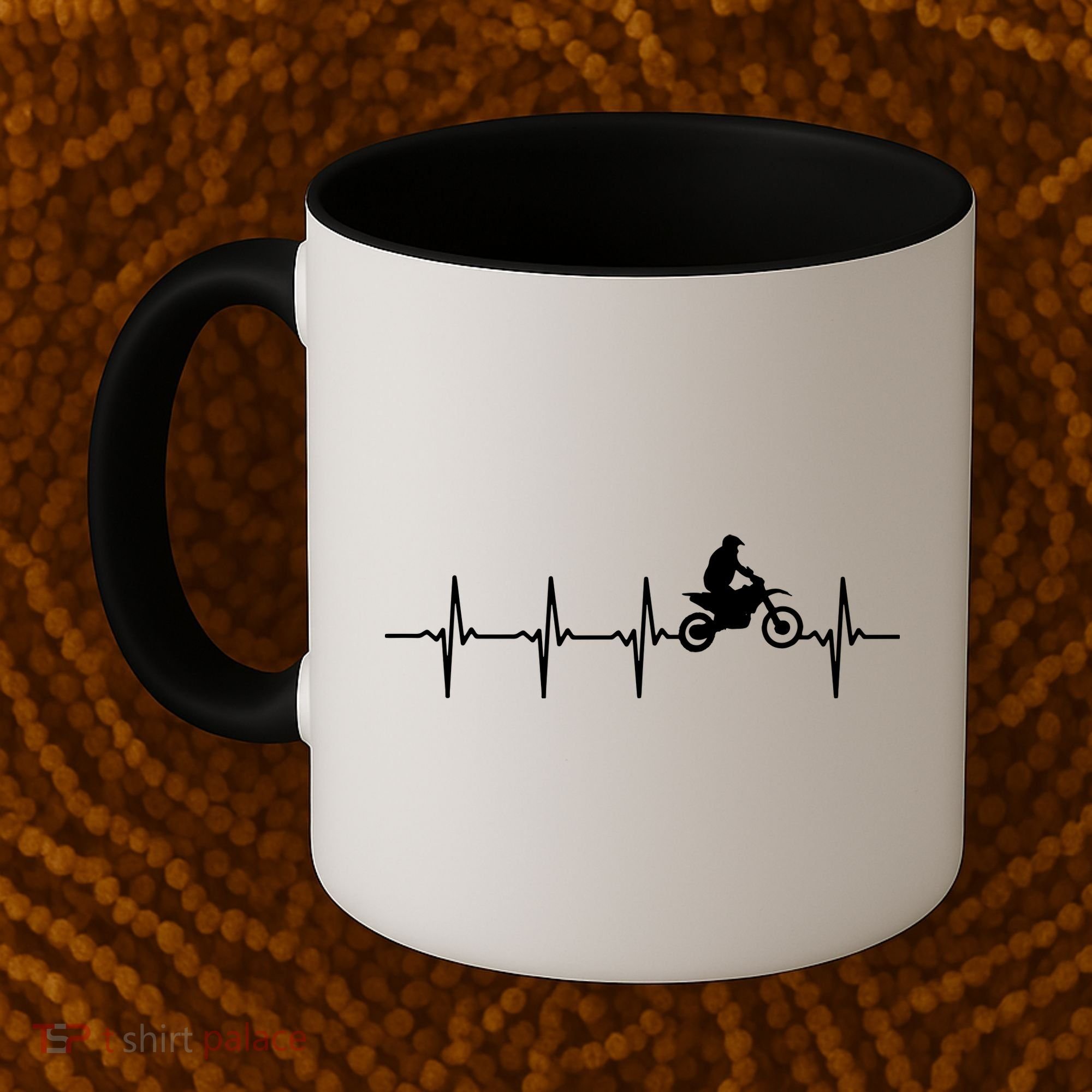 Motocross Heartbeat For Bikers Coffee Mug