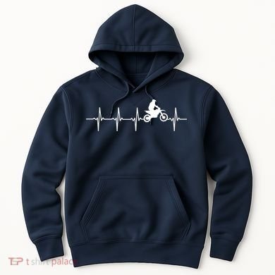 Motocross Heartbeat For Bikers Hoodie