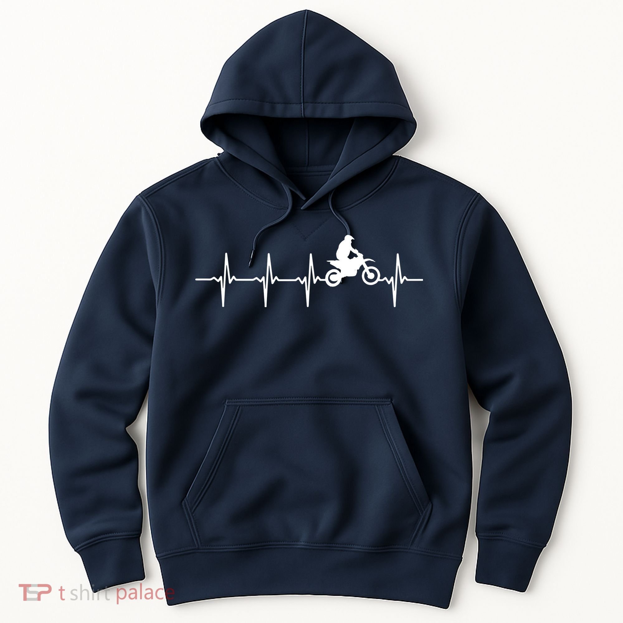 Motocross Heartbeat For Bikers Hoodie