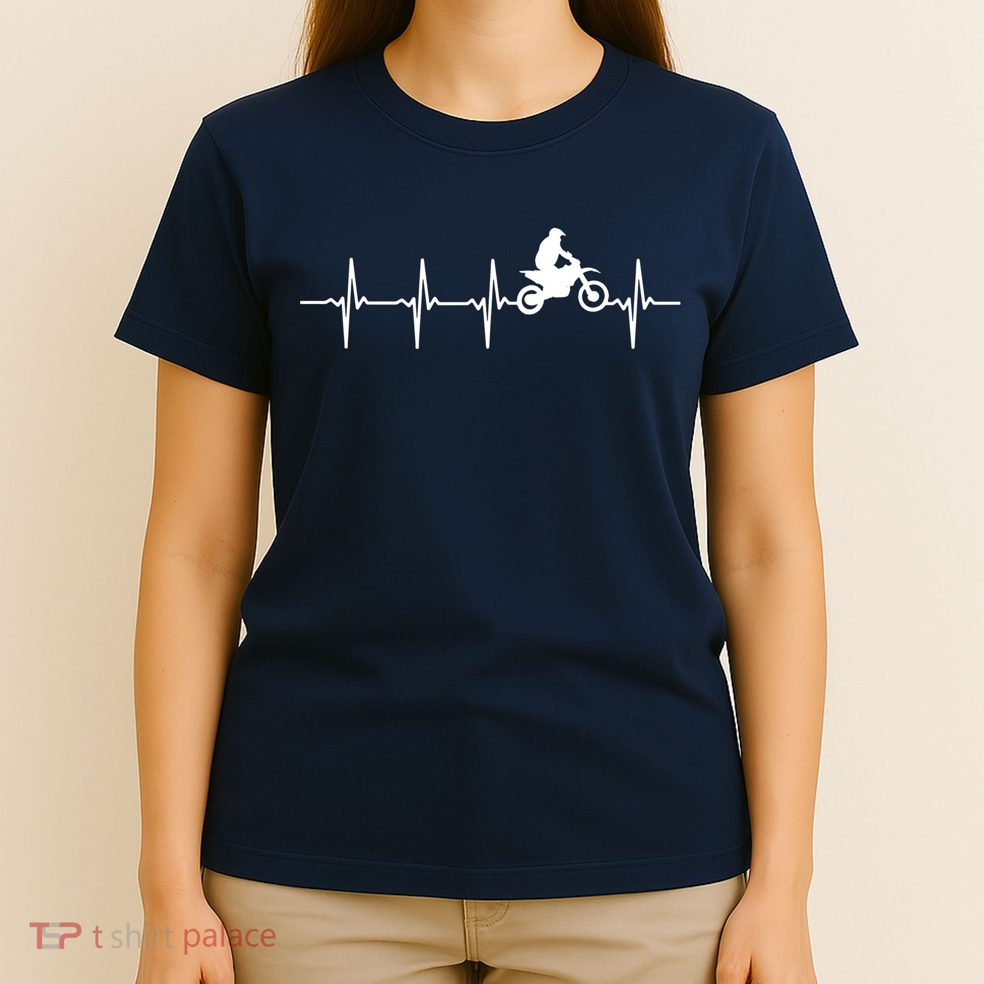 Motocross Heartbeat For Bikers T-Shirt