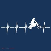 Motocross Heartbeat For Bikers T-Shirt thumb 7