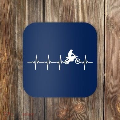 Motocross Heartbeat For Bikers Coaster