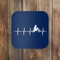 Motocross Heartbeat For Bikers Coaster thumb 0