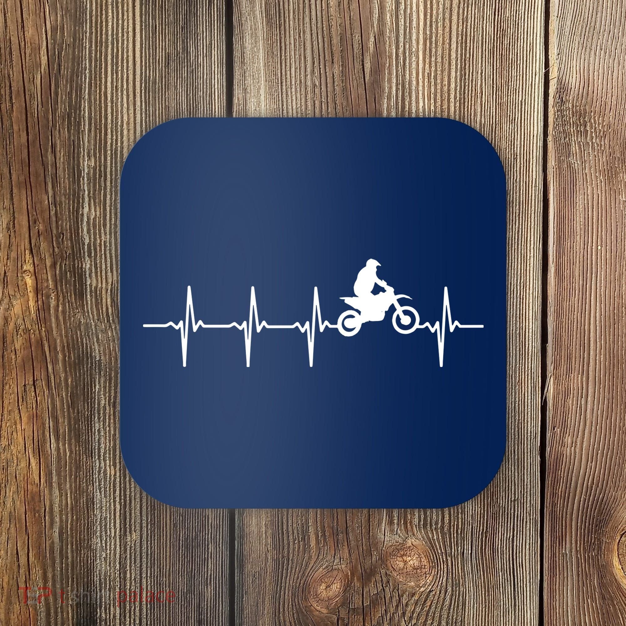 Motocross Heartbeat For Bikers Coaster