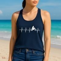 Motocross Heartbeat For Bikers Women's Tank Top thumb 2
