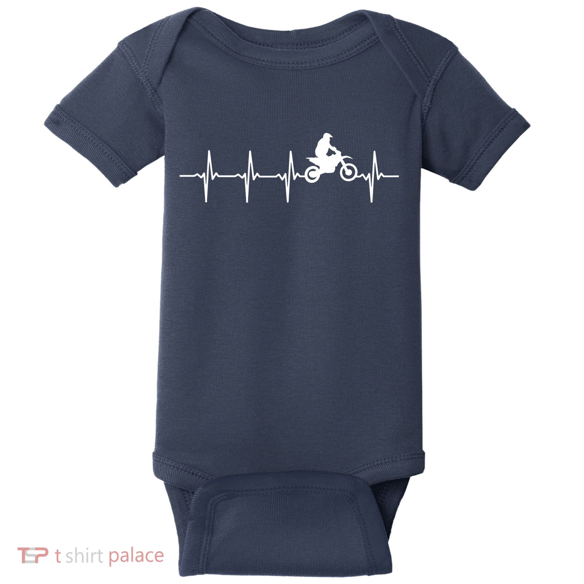 Motocross Heartbeat For Bikers Baby Bodysuit