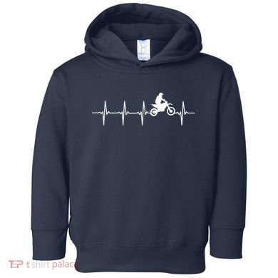 Motocross Heartbeat For Bikers Toddler Hoodie