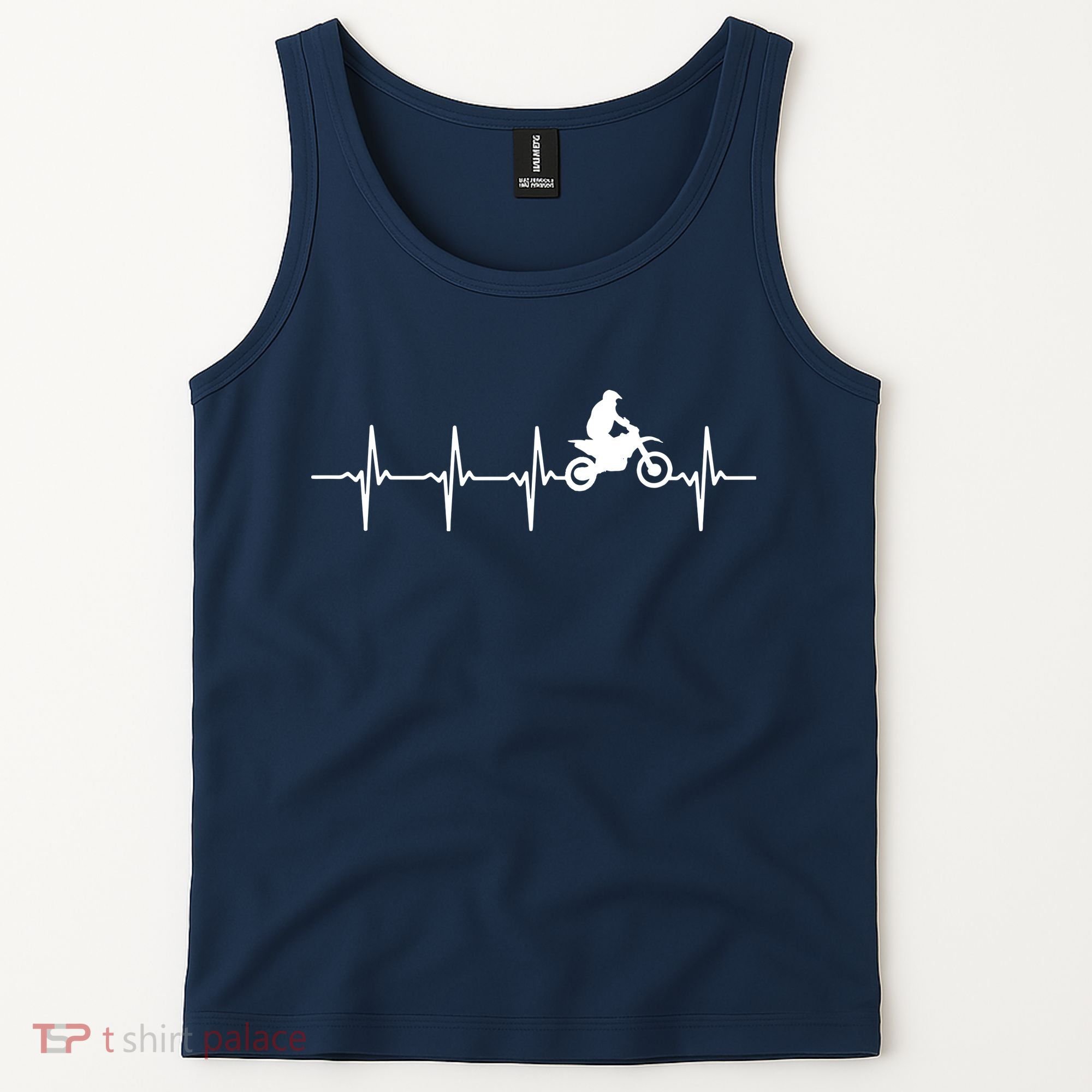 Motocross Heartbeat For Bikers Tank Top