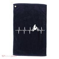 Motocross Heartbeat For Bikers Golf Towel thumb 0