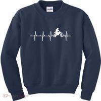 Motocross Heartbeat For Bikers Kids Sweatshirt thumb 0