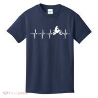 Motocross Heartbeat For Bikers Kids T-Shirt thumb 0