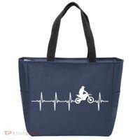 Motocross Heartbeat For Bikers Tote Bag thumb 0