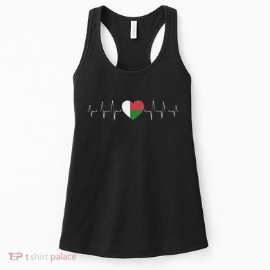 Madagascar Heartbeat Flag Women's Tank Top