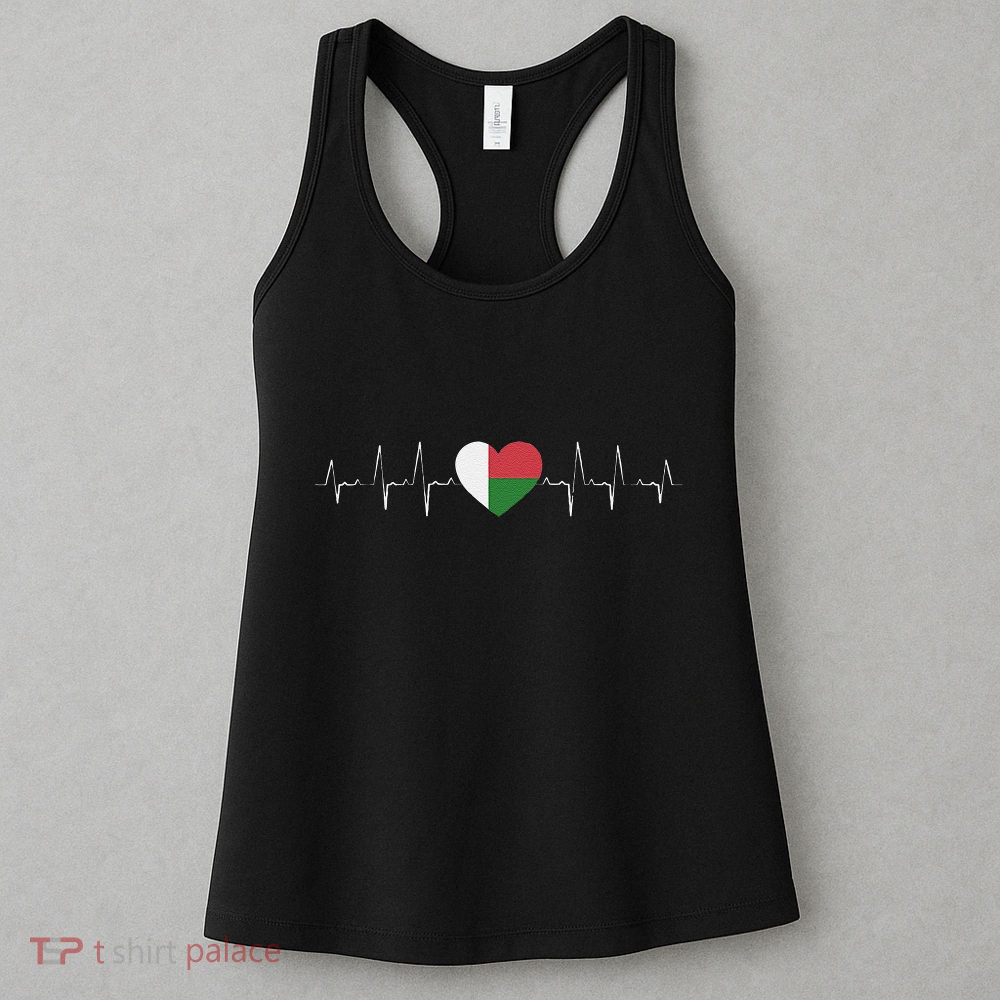Madagascar Heartbeat Flag Women's Tank Top