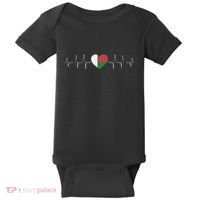 Madagascar Heartbeat Flag Baby Bodysuit thumb 0