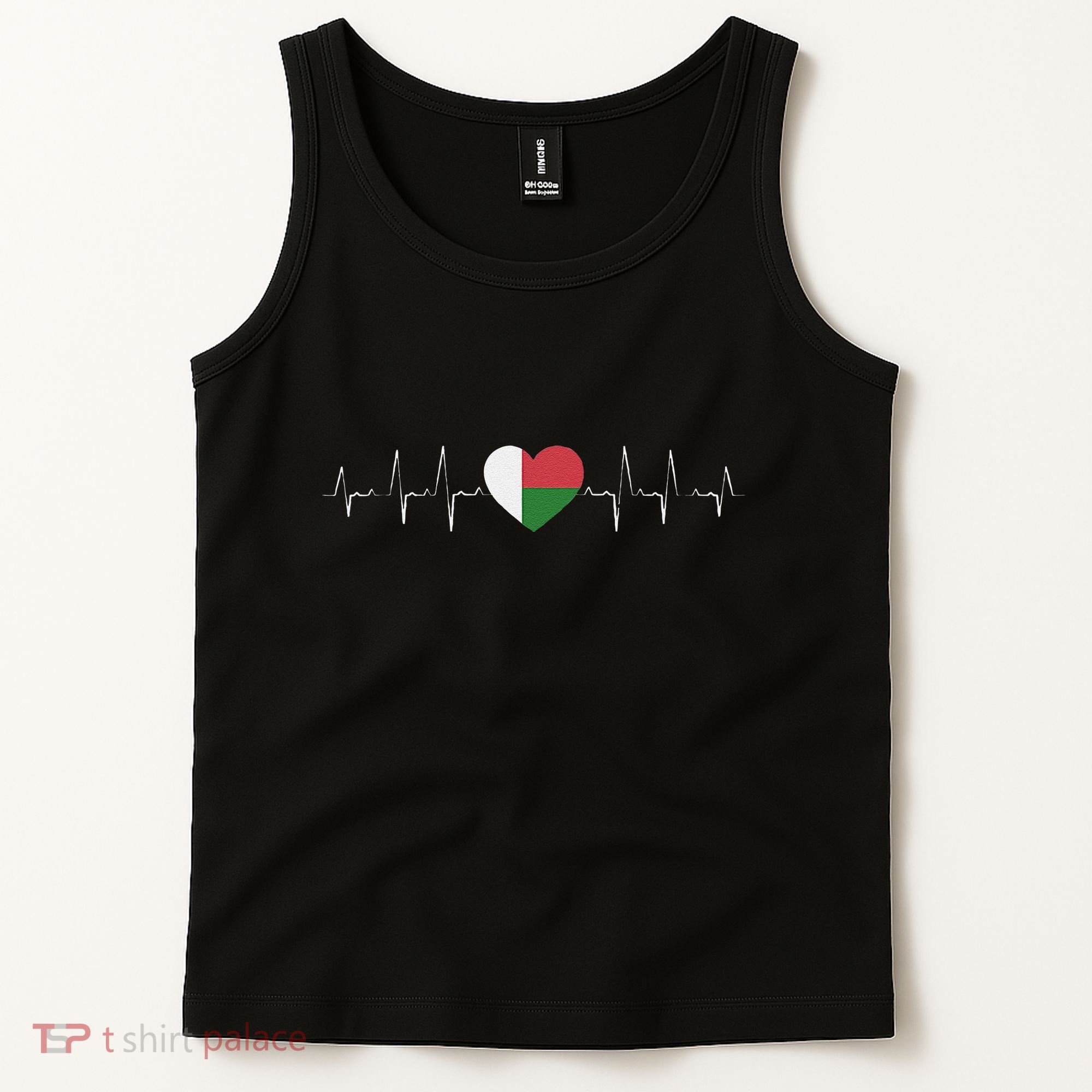 Madagascar Heartbeat Flag Tank Top