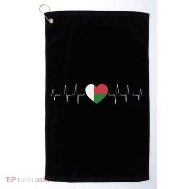 Madagascar Heartbeat Flag Golf Towel