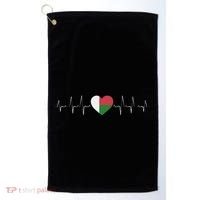 Madagascar Heartbeat Flag Golf Towel thumb 0