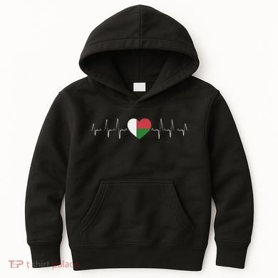 Madagascar Heartbeat Flag Kids Hoodie