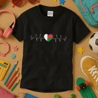 Madagascar Heartbeat Flag Kids T-Shirt thumb 3