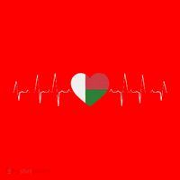 Madagascar Heartbeat Flag Santa Hat thumb 1