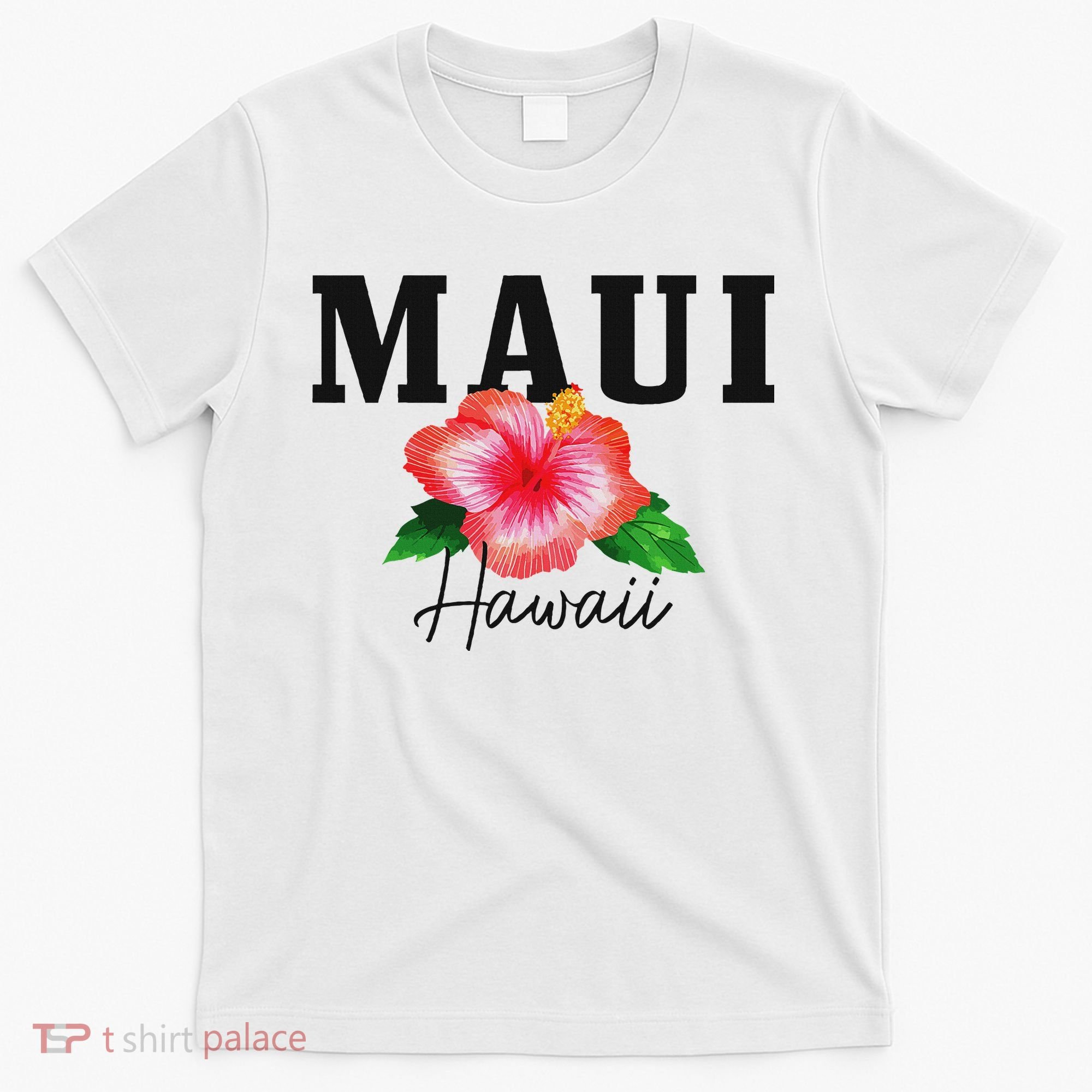 Maui Hawaii Floral Hibiscus Surf Surfer Vintage Hawaii T-Shirt