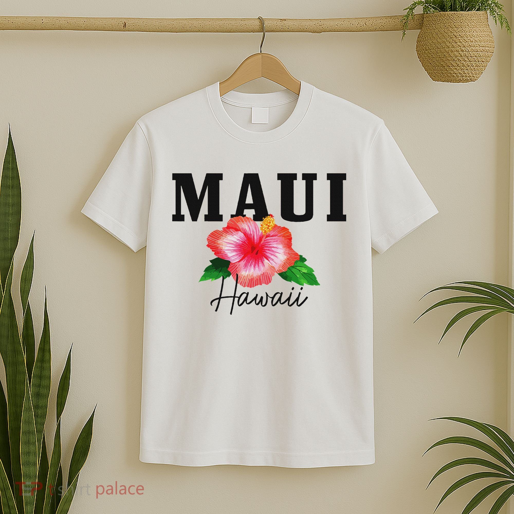Maui Hawaii Floral Hibiscus Surf Surfer Vintage Hawaii T-Shirt