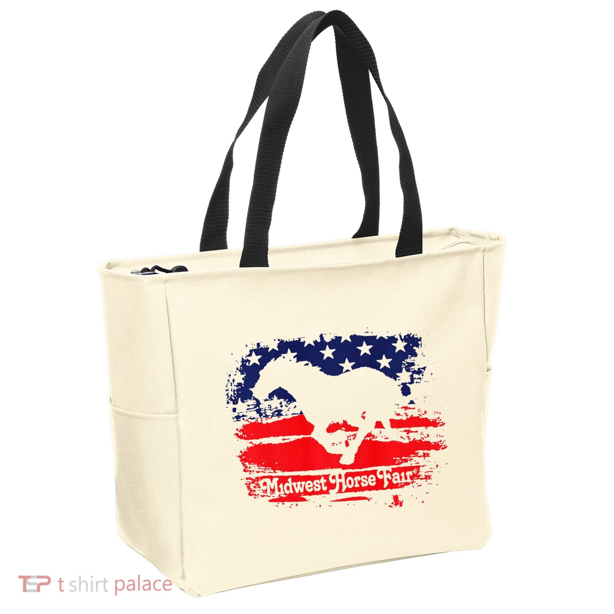 Midwest Horse Fair Redwhiteblue Flag Tote Bag