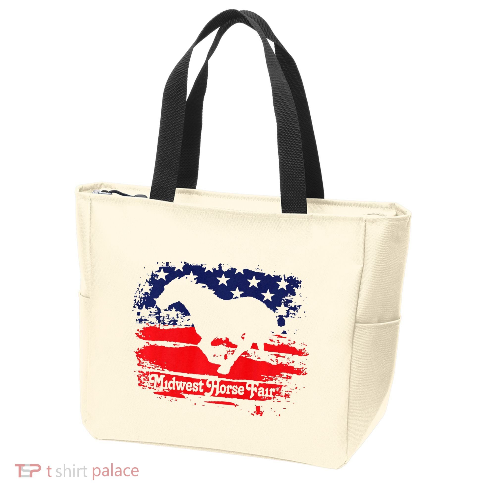 Midwest Horse Fair Redwhiteblue Flag Tote Bag