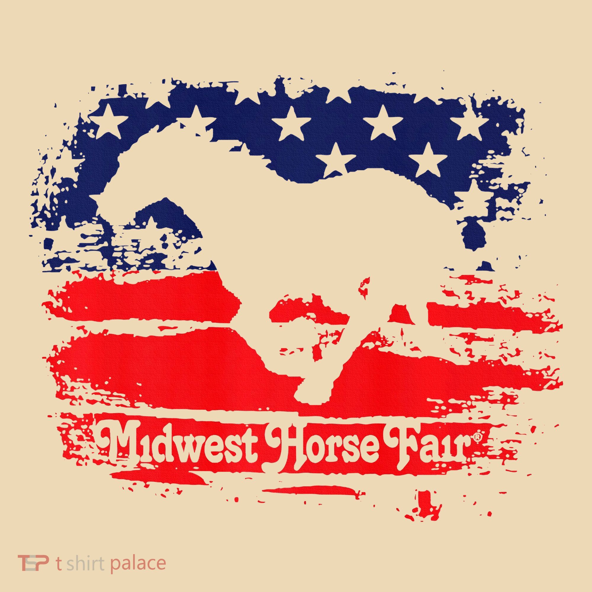 Midwest Horse Fair Redwhiteblue Flag Tote Bag