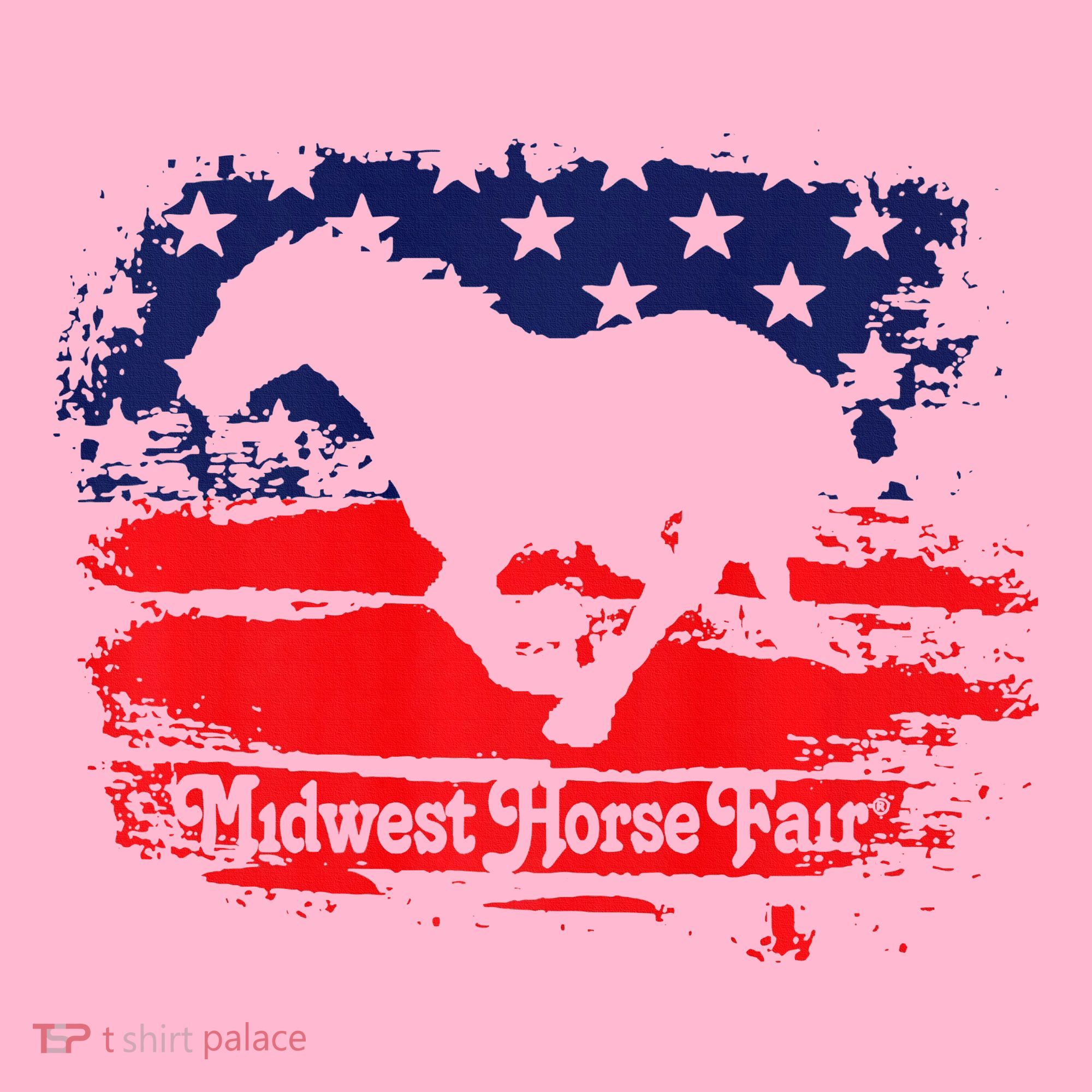 Midwest Horse Fair Redwhiteblue Flag Coaster