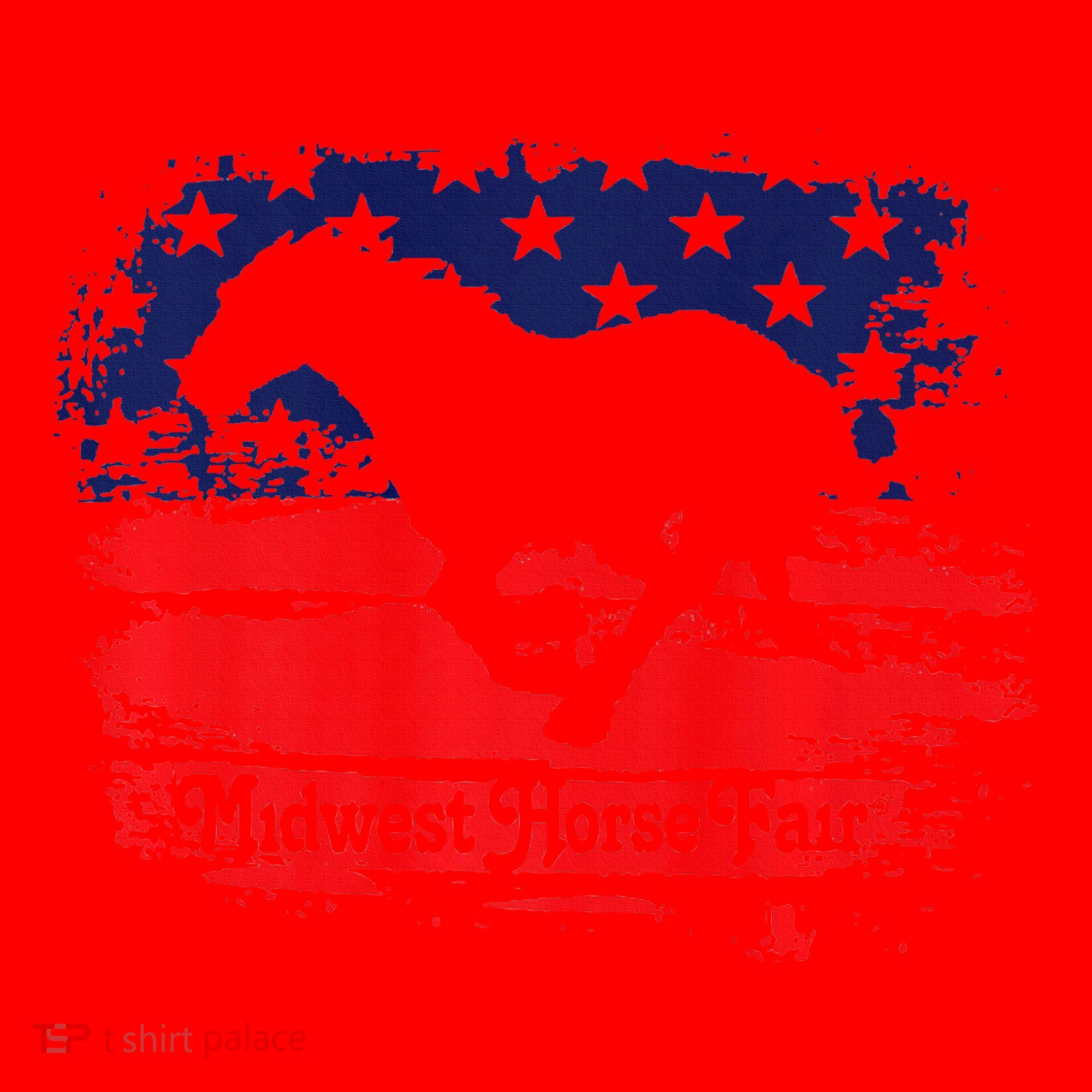 Midwest Horse Fair Redwhiteblue Flag Santa Hat