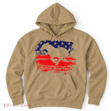 Midwest Horse Fair Redwhiteblue Flag Hoodie