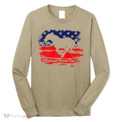 Midwest Horse Fair Redwhiteblue Flag Long Sleeve Shirt