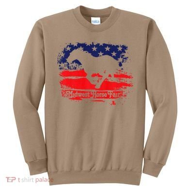Midwest Horse Fair Redwhiteblue Flag Sweatshirt