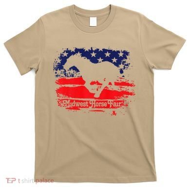 Midwest Horse Fair Redwhiteblue Flag T-Shirt