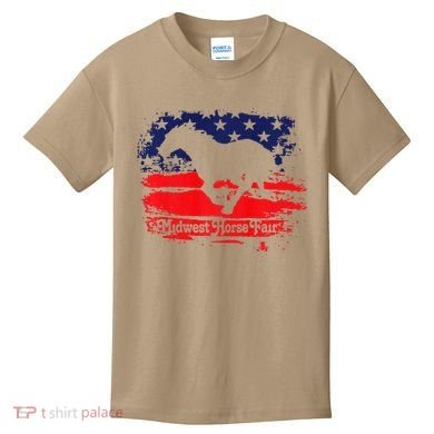 Midwest Horse Fair Redwhiteblue Flag Kids T-Shirt