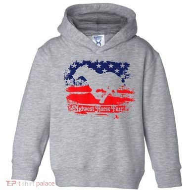 Midwest Horse Fair Redwhiteblue Flag Toddler Hoodie