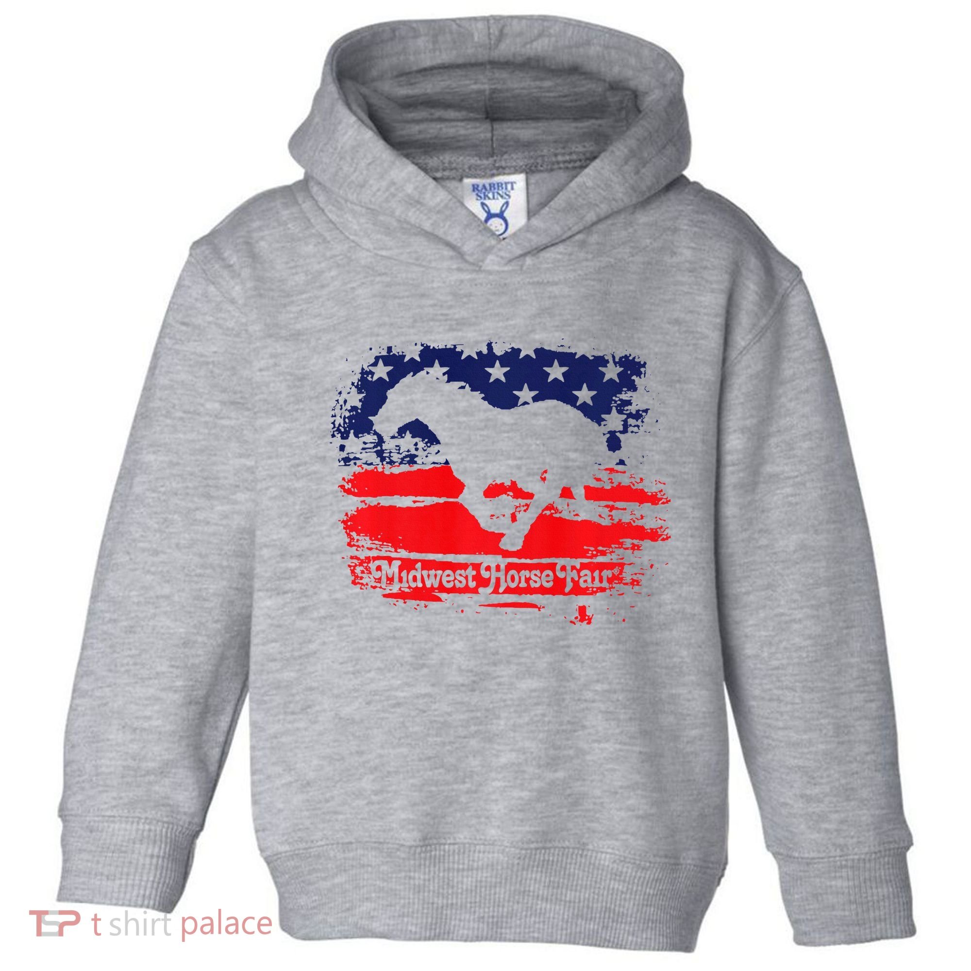 Midwest Horse Fair Redwhiteblue Flag Toddler Hoodie