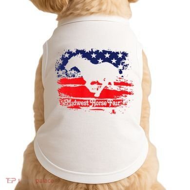 Midwest Horse Fair Redwhiteblue Flag Doggie Tank