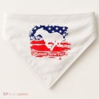 Midwest Horse Fair Redwhiteblue Flag USA-Made Doggie Bandana thumb 0