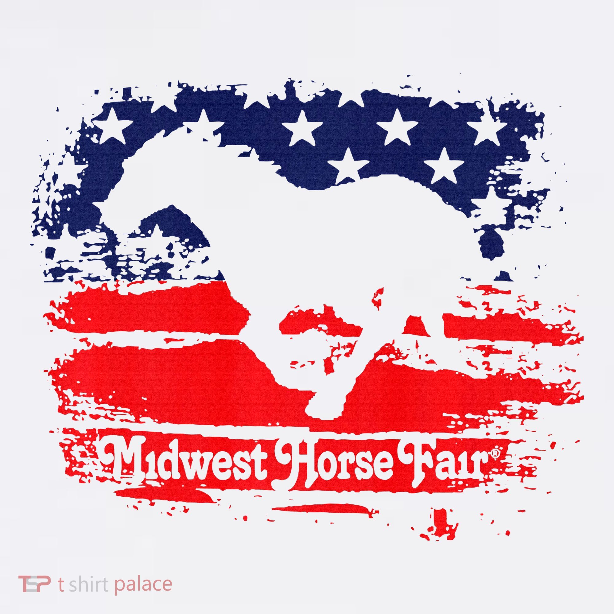 Midwest Horse Fair Redwhiteblue Flag Apron