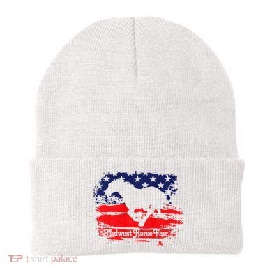 Midwest Horse Fair Redwhiteblue Flag Beanie