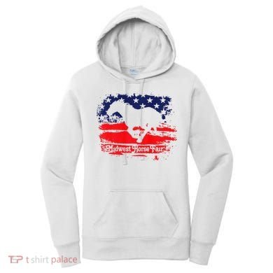 Midwest Horse Fair Redwhiteblue Flag Women's Hoodie